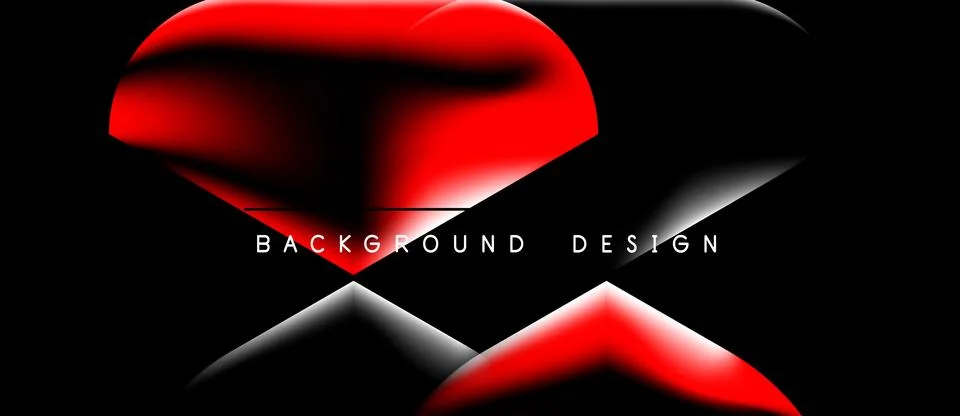 Abstract red design over black background. White lines create dynamic visual Stock-Illustration