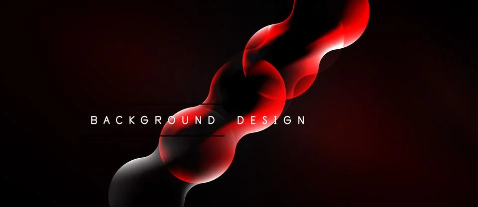 Abstract red design over black background. Smooth curves create dynamic visua イラスト素材