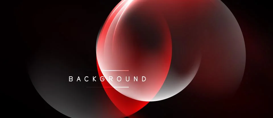 Abstract red design. Overlapping shapes create dynamic visual effect. Dark Stock Illustration