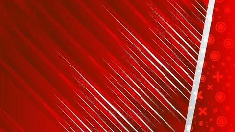 Abstract Red Diagonal Striped Background with Geometric Patterns Stock Illustration