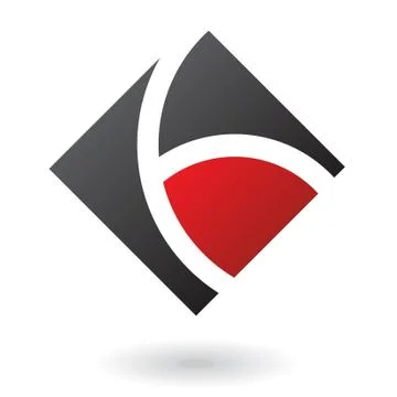 Abstract red diamond logo icon Stock Illustration