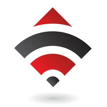 Abstract red diamond logo icon Stock Illustration