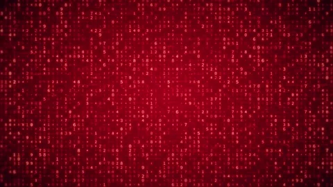 Abstract Red Digital Data Grid Background with Glowing Code Stock Footage 324847796