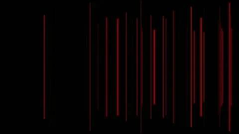 Abstract red digital data lines moving vertically on a black background for Stock Footage 346207978