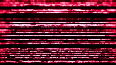 Abstract red digital lines streaming in a dark cyberspace environment Stock Footage 336119319