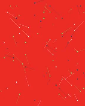 Abstract Red Digital Network Background with Glowing Nodes and Connecting Lin Illustrazione stock