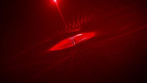 Abstract red digital particles nebula-shaped technology background Stock Footage 199370768