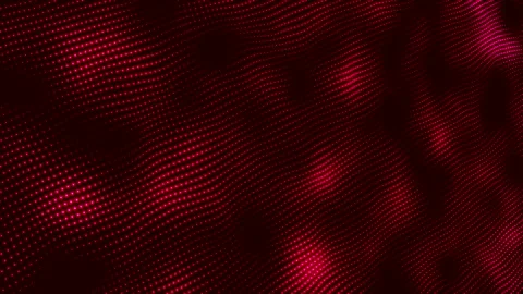 Abstract red digital wave background with glowing particles Stock Footage 344168109