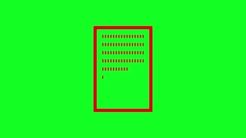 Abstract red document frame with typing text lines animation on bright gree.. Stock Footage 334829671