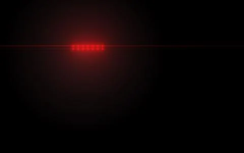 Abstract red dot and digital flare light on black background Illustrazione stock