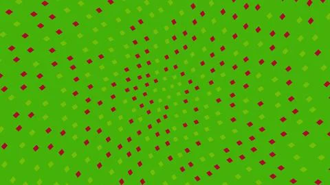 Abstract red dots pattern on a bright green background 스톡 일러스트