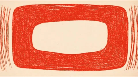 Abstract red dynamics: looping handdrawn frames in motion Stock Footage 315504887