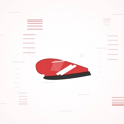 Abstract Red Electric Sander Tool on White Background with Geometric Lines Stock Footage 346283912