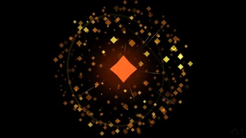 Abstract Red Energy Core with Floating Particles and Glowing Sphere Stock Footage 334428723