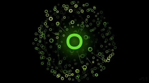 Abstract Red Energy Core with Floating Particles and Glowing Sphere Stock Footage 334428880