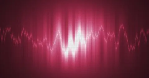 Abstract red energy equalizer from particles and dots abstract background Stock Illustration