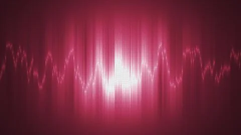 Abstract red energy equalizer from particles and dots abstract background イラスト素材