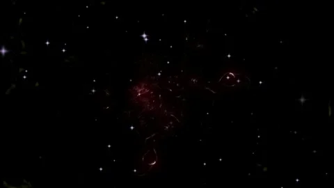 Abstract red energy explosion with glowing light particles on a dark textured Stock Footage 344623829