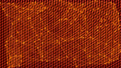 Abstract Red Energy Grid Background Loop for Digital Technology Wallpaper Stock Footage 333111506