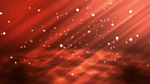 Abstract Red Energy Particles Floating in Cinematic Light Rays Vídeo Stock 332532279