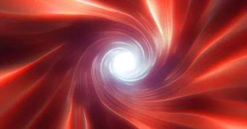 Abstract red energy tunnel twisted swirl of cosmic hyperspace magical brigh.. Stock Illustration