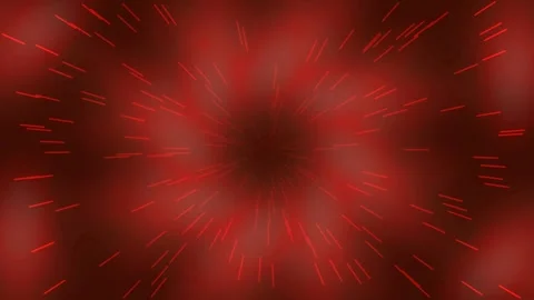 Abstract Red Energy Tunnel Vortex with Streaks of Light, Cosmic Sci-Fi Back.. Stock Footage 332499623