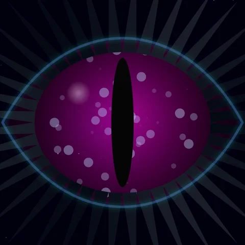 Abstract red eye graphic with dramatic radial burst lines for vision concept Stock Footage 344777471