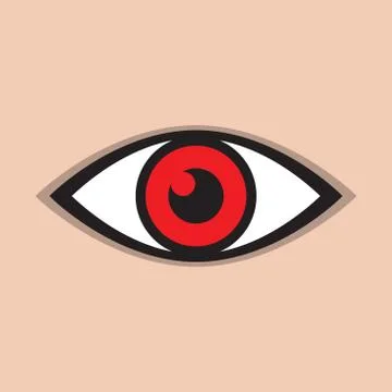 An abstract red eye icon Stock Illustration