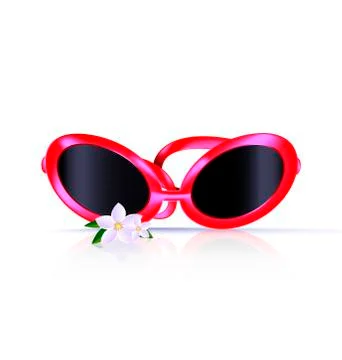 Abstract red eyeglasses Stock Illustration