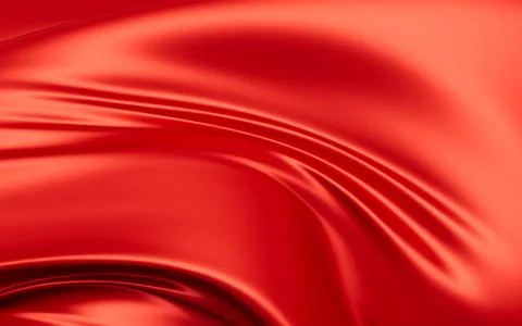Abstract red fabric silk texture background, 3d rendering. Stock Illustration