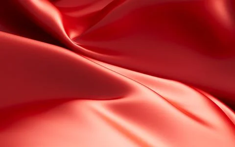 Abstract red fabric silk texture background, 3d rendering. Stock Illustration
