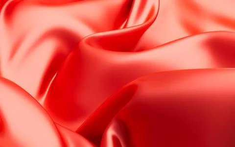 Abstract red fabric silk texture background, 3d rendering. Stock-Illustration