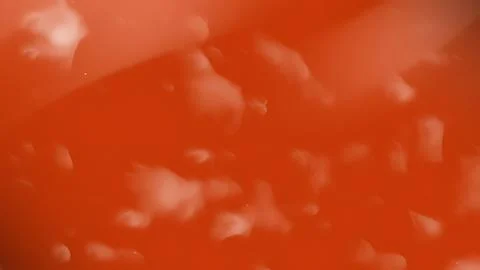 Abstract red festive background with soft white bokeh lights and blurry war.. Stock Photos