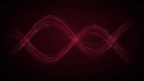 Abstract Red Fiber Optic Data Braid Weaving Through A Signal Channel Stock Footage 343228689