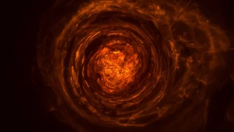 Abstract Red Fire Energy Vortex. Fire tunnel, Stock-Footage 268575291