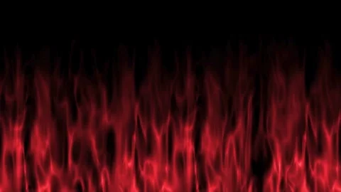 Abstract Red Fire Flames Rising on Black Background Video stock 336120670