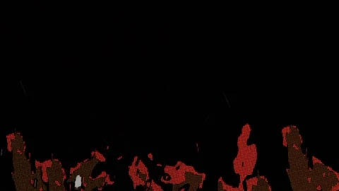 Abstract Red Flame Pattern on Black Background Vidéo 330670395