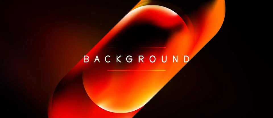 Abstract red flow shapes over dark background. Modern design element, vibrant Ilustración de archivo