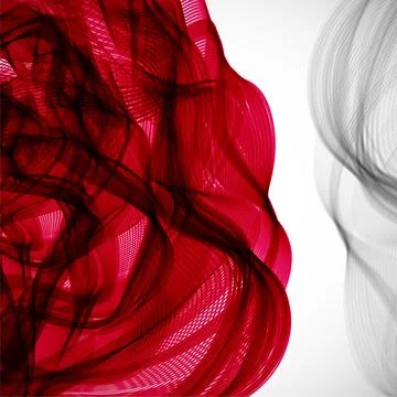 Abstract red flower wave background. Stock Illustration