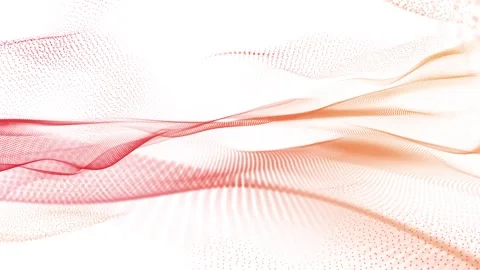 Abstract Red Flowing Particle Wave Loop Futuristic Background 4K Vídeo Stock 334991954
