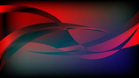 Abstract Red Flowing Waves on Dark Gradient Background for Modern Design Co.. 스톡 일러스트