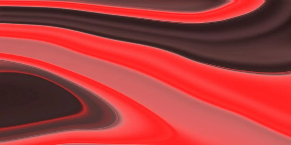 Abstract red fluid marble texture with dark charcoal waves and gradients Stock Illustration