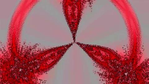 Abstract Red Fluid Splash Pattern with Dynamic Texture and Movement Stock Footage 345448704