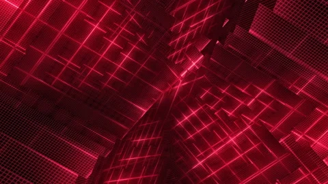 Abstract Red Futuristic Background Loop Vídeo Stock 136654177