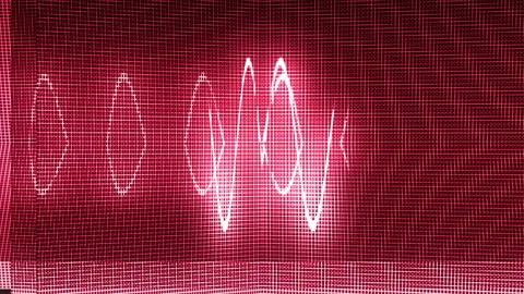 Abstract Red Futuristic Background Loop Vídeo Stock 136655178