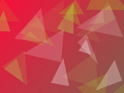 Abstract Red Geometric Background with Overlapping Semi-Transparent Triangl.. Illustrazione stock