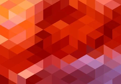 Abstract red geometric background, vector Stock Illustration