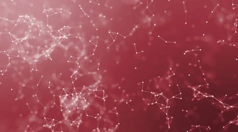 Abstract red geometric background with white lines and dots Stock Footage 66878744