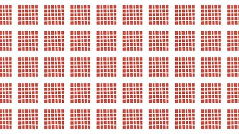 Abstract Red Geometric Grid Pattern with Repeating Block Design on White Ba.. Stock Illustration
