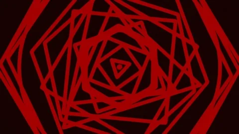 Abstract red geometric lines forming complex, dynamic background patterns Stock Footage 342204765